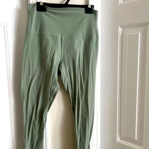 Light sage green lululemon align leggings, 28 inch